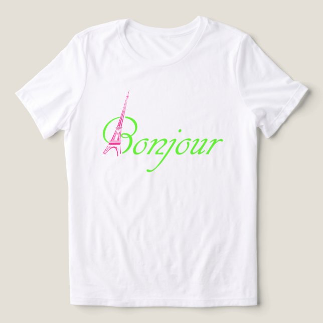 T-shirt En Tri-matière Bonjour (Design Recto)