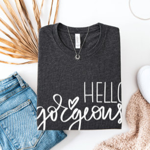 T-shirt En Tri-matière Bonjour belle TShirt, chemise femme, Hello Chemise