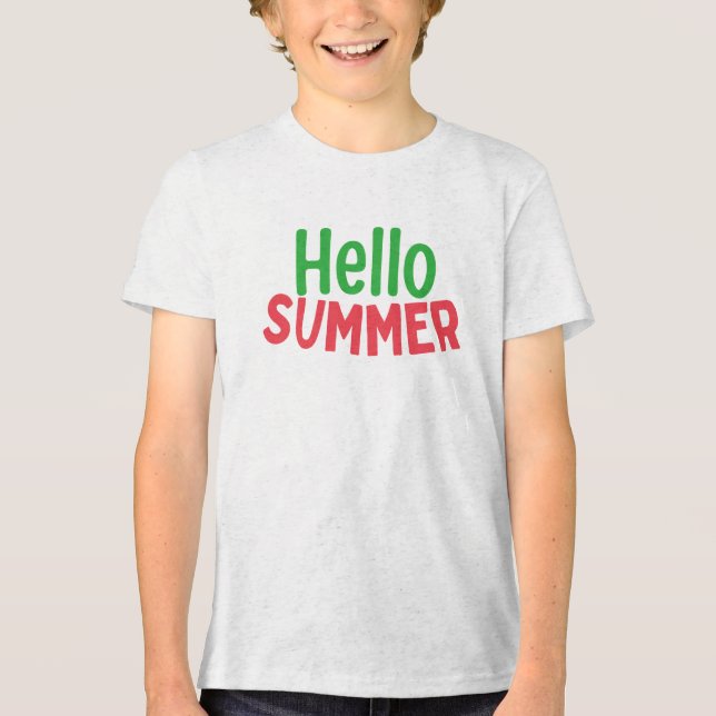 T-shirt En Tri-matière bonjour été (Recto)