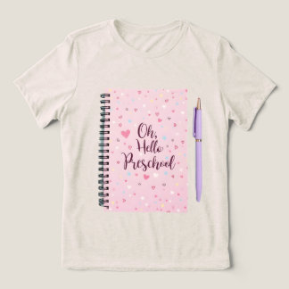 T-shirt En Tri-matière Bonjour Femmes d’âge préscolaire Retour à l’école
