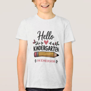 T-shirt En Tri-matière Bonjour maternelle personnalisé retour à l'école