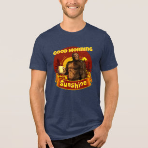 T-shirt En Tri-matière Bonjour Soleil Bigfoot Café Humour Art