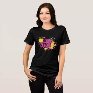 T-shirt En Tri-matière Bonjour Sorcière Halloween Rétro
