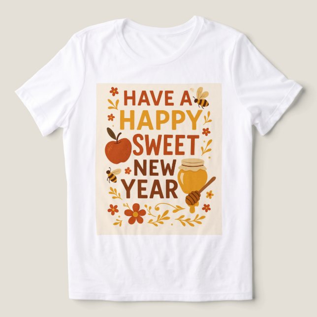 T-shirt En Tri-matière Bonne et douce année (Design Recto)
