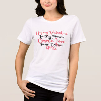 T-shirt En Tri-matière Bonne Saint Valentin à ma Forever à travers le tem
