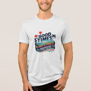 T-shirt En Tri-matière Bonnes Times & Lignes de Tan – Sous les Vagues du