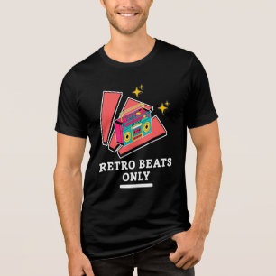 T-shirt En Tri-matière Boombox Rétro Années 80 90 Musique Vintage