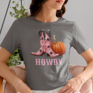 T-shirt En Tri-matière Boots de cowboy de l'Halloween occidental Howdy