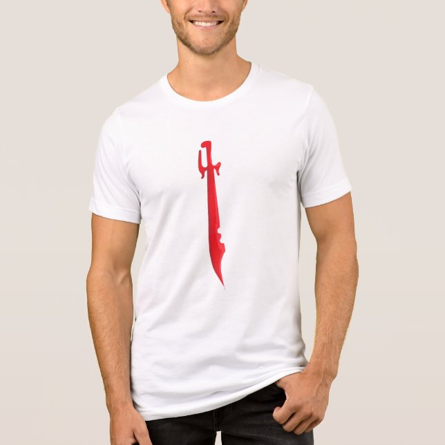 T-shirt En Tri-matière Bord Crimson - Conception Intense De L'Épée (Recto)