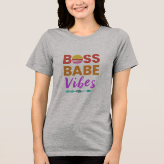 T-shirt En Tri-matière Boss Babe Vibes Donner du pouvoir aux adolescents