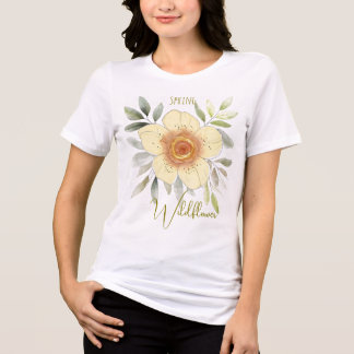 T-shirt En Tri-matière Botanical Watercolor Spring Wildflower Custom