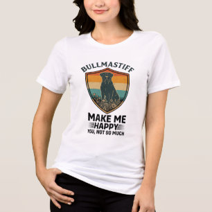 T-shirt En Tri-matière Bouclier de chien Bullmastiff Me rendre heureux Ré