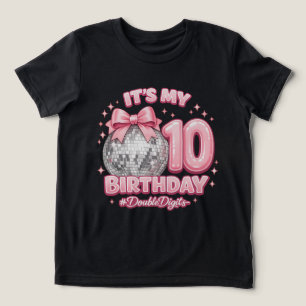 T-shirt En Tri-matière Boule à facettes Féminine Anniversaire 10 ans Nœud