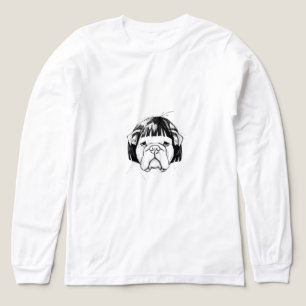 T-shirt En Tri-matière Bouledogue avec une perruque (Style 8) Beaux-Arts