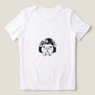 T-shirt En Tri-matière Bouledogue avec une perruque (Style 8) Beaux-Arts