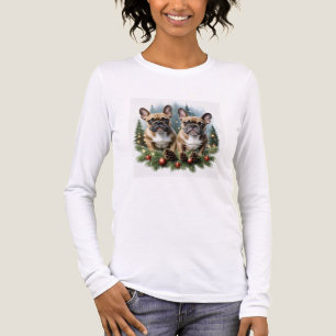 T-shirt En Tri-matière Bouledogue français Couronne de Noël Bouledogue