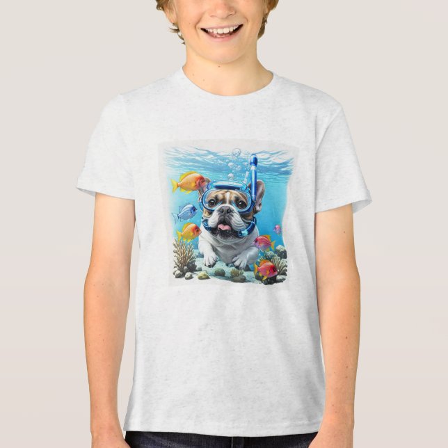 T-shirt En Tri-matière Bouledogue français en vacances French Bulldog (Recto)