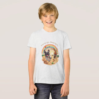 T-shirt En Tri-matière Bouledogue français joyeux & Éclaboussure de café