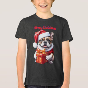T-shirt En Tri-matière Bouledogue français Noël French Bulldog