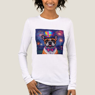 T-shirt En Tri-matière Bouledogue français Nouvel An French Bulldog