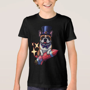 T-shirt En Tri-matière Bouledogue français Nouvel An French Bulldog