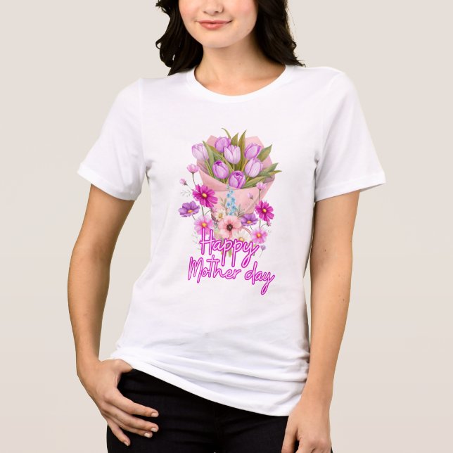 T-shirt En Tri-matière Bouquet de fleurs pour la fête des mères (Recto)