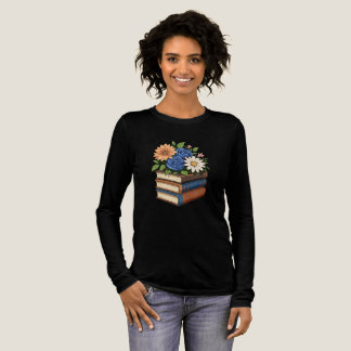 T-shirt En Tri-matière Bouquet de livres floraux Amateur de livres