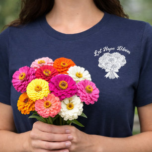 T-shirt En Tri-matière Bouquet de Zinnia Fleur Chrétienne 'Laissez l'Espo
