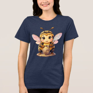 T-shirt En Tri-matière Bourdon doré en danse fleurie.10