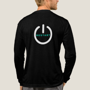 T-shirt En Tri-matière Bouton de réinitialisation du texte de redémarrage
