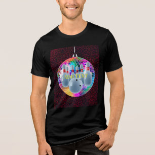 T-shirt En Tri-matière Bowling Neon Disco Ball Parties scintillant Annive
