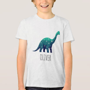 T-shirt En Tri-matière Brachiosaure Stellaire Céleste – Dinosaure Magique