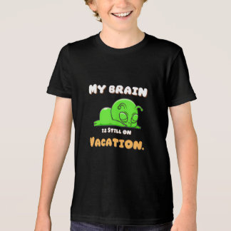 T-shirt En Tri-matière "Brain On Vacation" Funny Kids Back To School