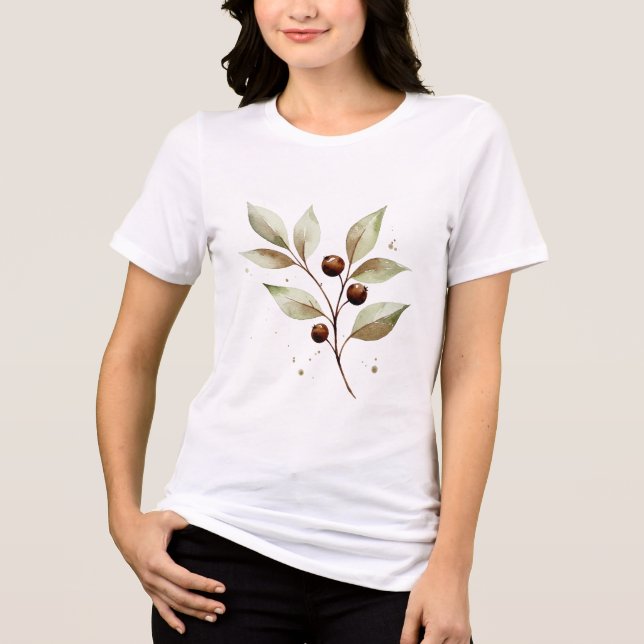 T-shirt En Tri-matière Branche avec feuilles (Recto)