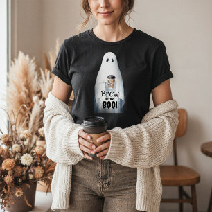 T-shirt En Tri-matière Brasser avant Boo Éffrayant Ghost Coffee Cup Hallo
