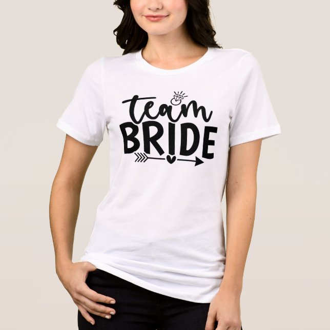 T-shirt En Tri-matière Bravo à Team Bride ! (Recto)