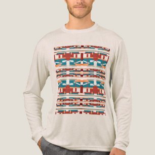 T-shirt En Tri-matière Brick Red Coral Turquoise Sud-Ouest Look Design