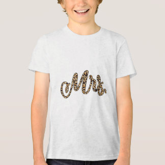 T-shirt En Tri-matière Bride Groom Mme l'Empreinte de léopard Mariage Mat