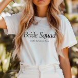 T-shirt En Tri-matière Bride Squad Moderne Bachelorette<br><div class="desc">T-shirt de la brigade de mariées</div>