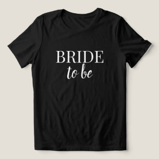 T-shirt En Tri-matière Bride To Be Black & White T-Shirt