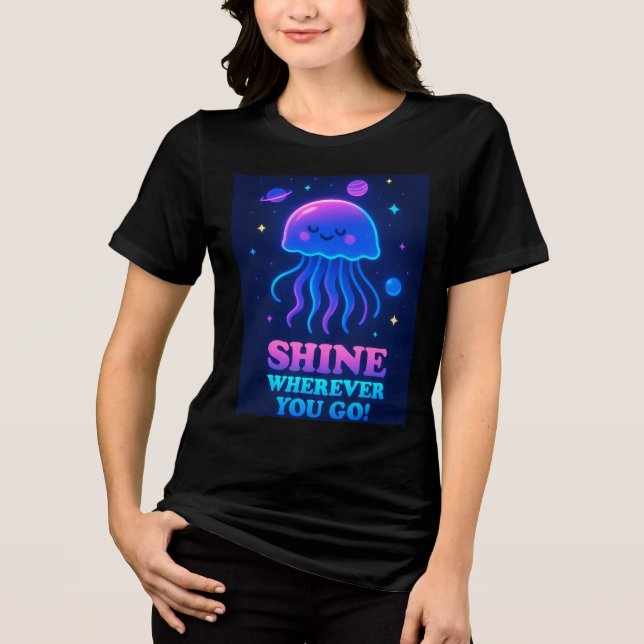 T-shirt En Tri-matière Brille Partout Où Tu Vas Jellyfish Tee (Recto)