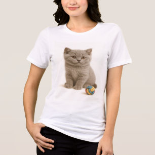 T-shirt En Tri-matière British Shorthair et Yarn Ball Bliss