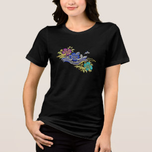 T-shirt En Tri-matière Broderie Marocaine Traditionnelle Fassi Élégante  