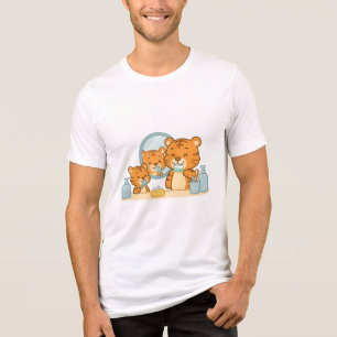 T-shirt En Tri-matière Brossage des tigres - Cute Morning Routine