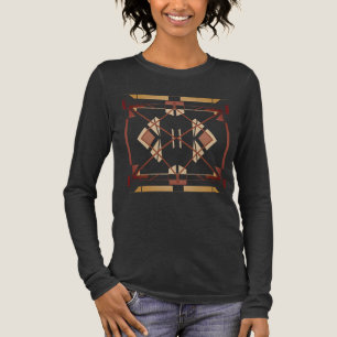T-shirt En Tri-matière Brown Tan Rust Southwest Art Crisscross Abstrait