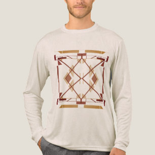 T-shirt En Tri-matière Brown Tan Rust Southwest Art Crisscross Abstrait