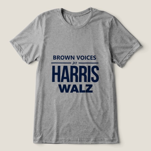 T-shirt En Tri-matière Brown Voices pour Harris Walz (Design Recto)
