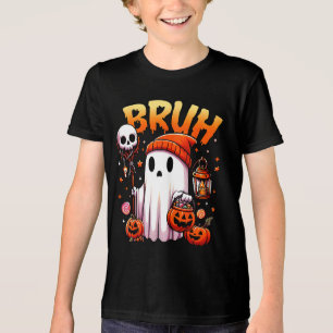T-shirt En Tri-matière Bruh Ghost Halloween mignon Ghost Tricot Ou Traite