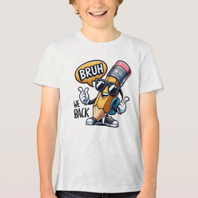 T-shirt En Tri-matière Bruh We Back, Back To School Teacher  (Recto)