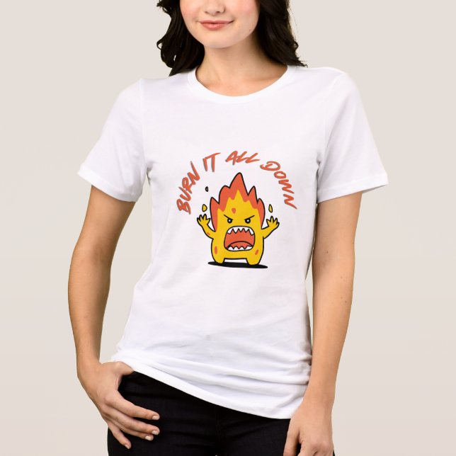 T-shirt En Tri-matière Brûlez Tout (Recto)